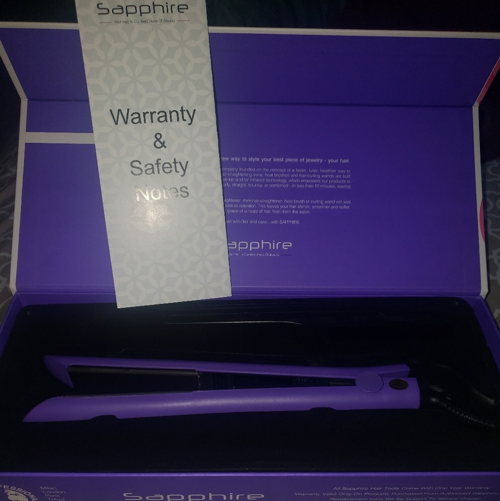 Brand new sapphire hair straightener with warranty